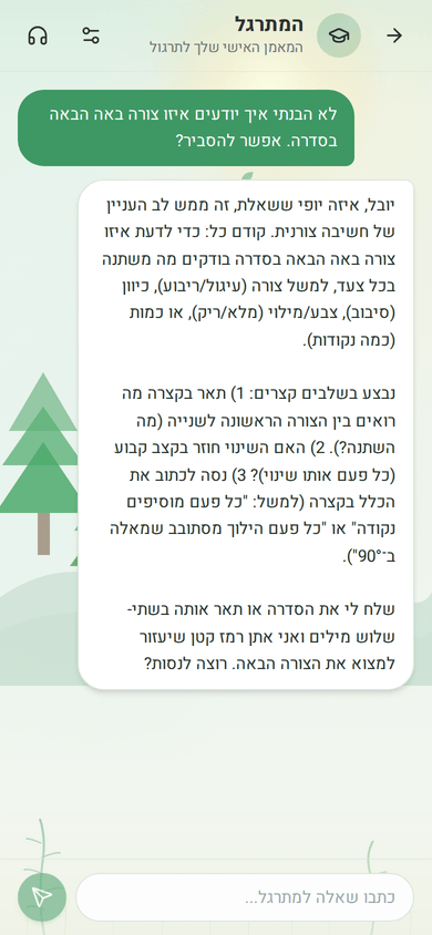המורה האישי: שואלים במילים שלכם